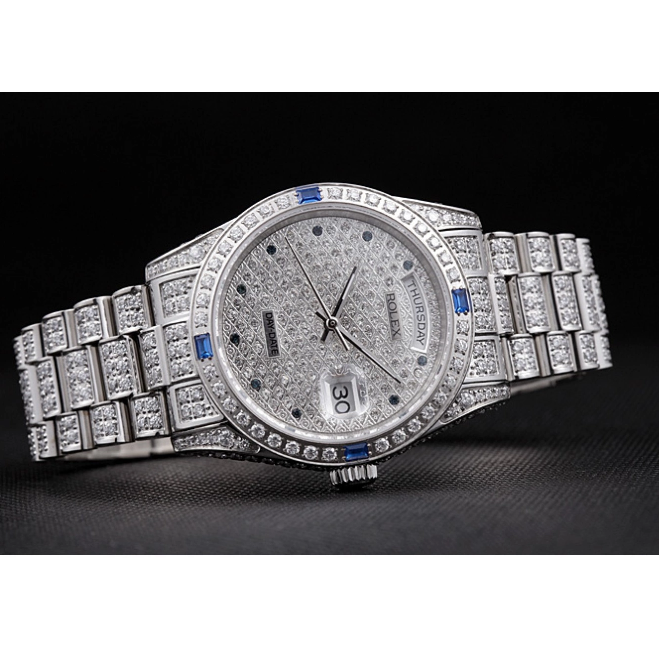 Aaa replica watch Rolex 621613 Swiss Diamonds-srl183 Day-Date 0626